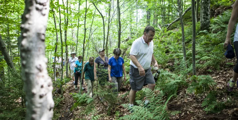 There are switchbacks in the trail to make climbing easier.