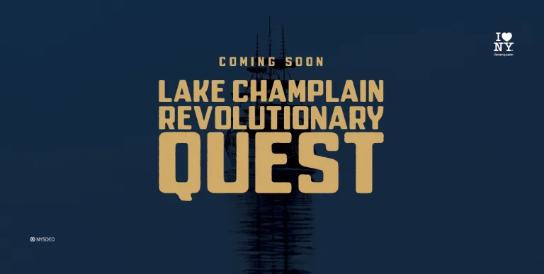 A banner for the Lake Champlain Revolutionary Quest.