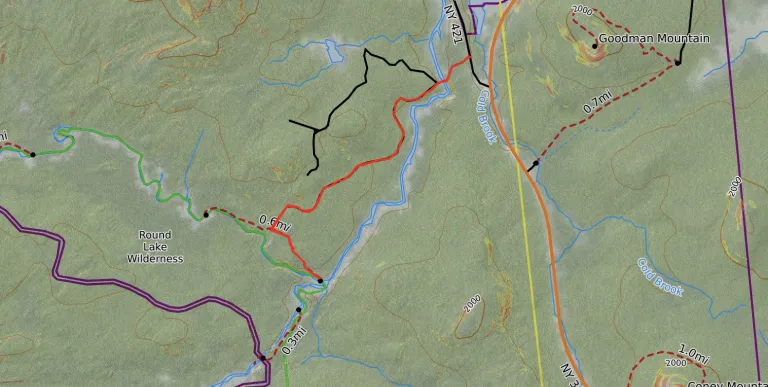Bog River trail map