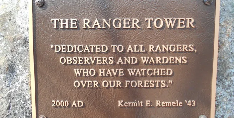 This plaque is dedicated to all rangers
