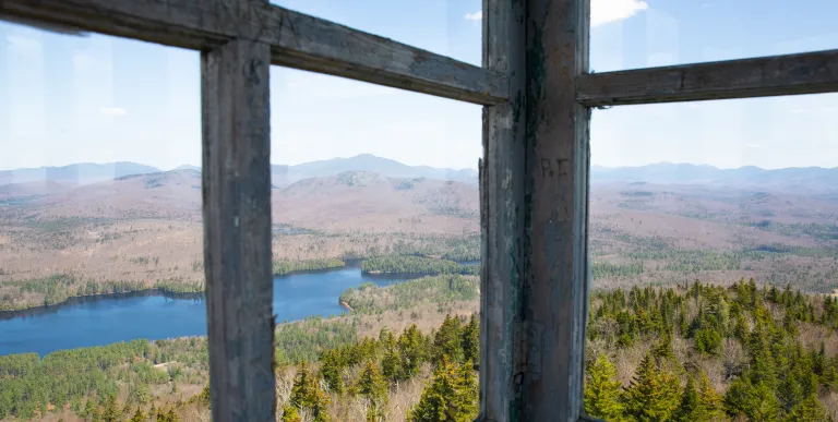 The view from the Goodnow Mountain firetower is one of the best in the Adirondacks.