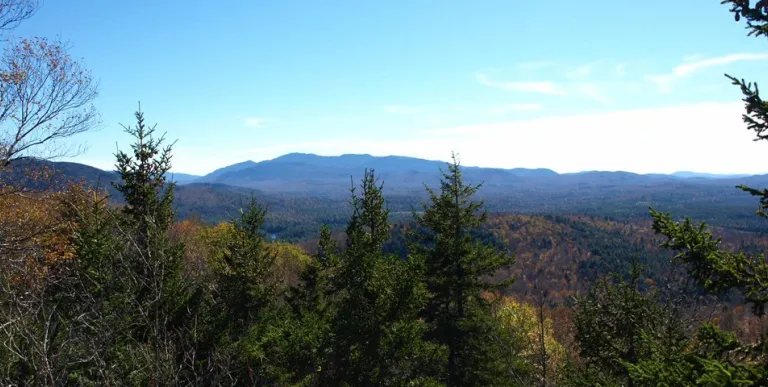 Hazy mountain view