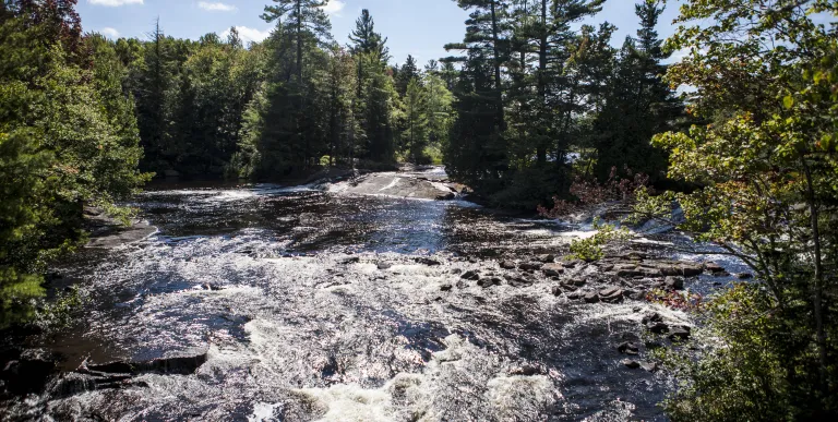 Great photo opportunities at Bog River Falls.