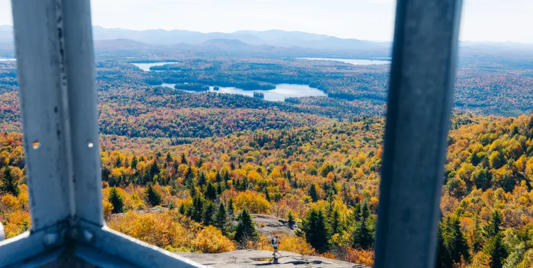 The view from the fire tower in the fall