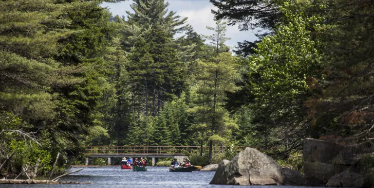 The impressive scenery along the route continues into the pond.