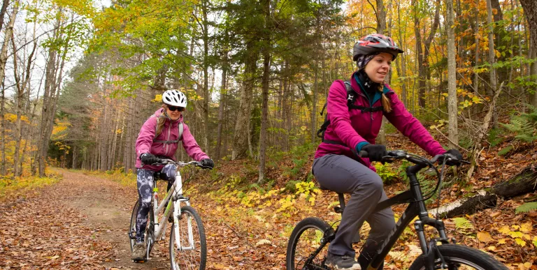 This mountain biking is a sweet ride.