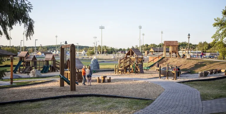 This slide was built into a hillside for safety.