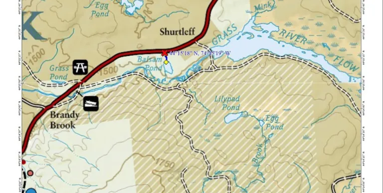 A map with a main road