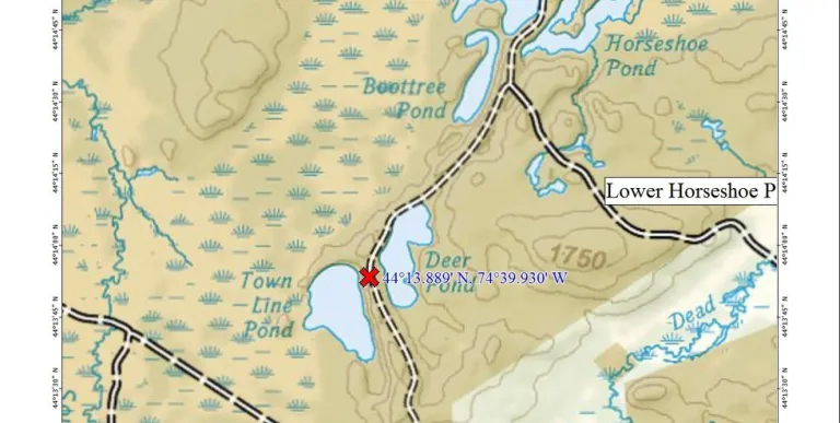 A map showing some roads