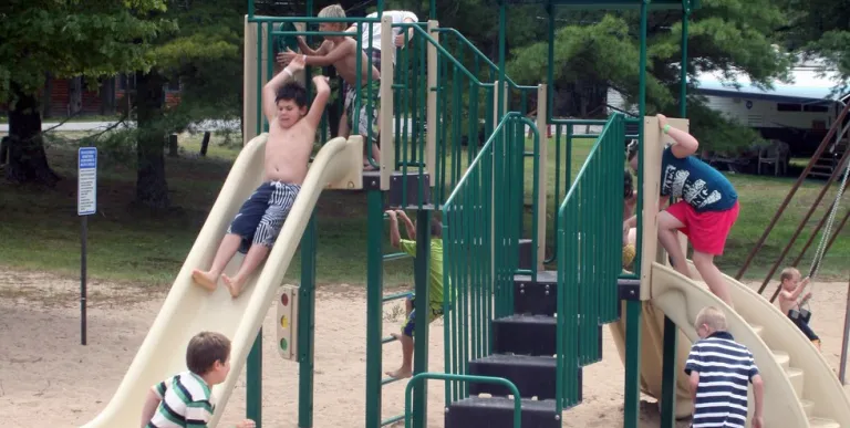 Little Wolf Park has an entire sliding complex.