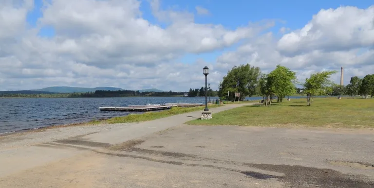 as seen from the docks.
