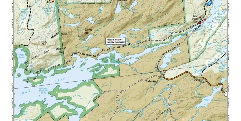 A map of a large complex of ponds and rivers