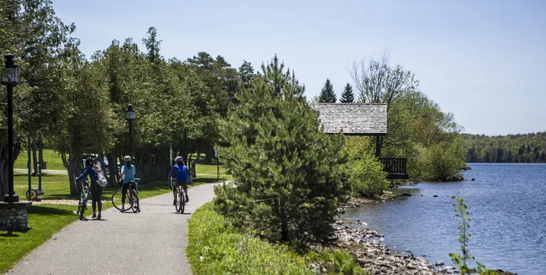 Tupper Lake Municipal Park is on the shores of Raquette Pond.