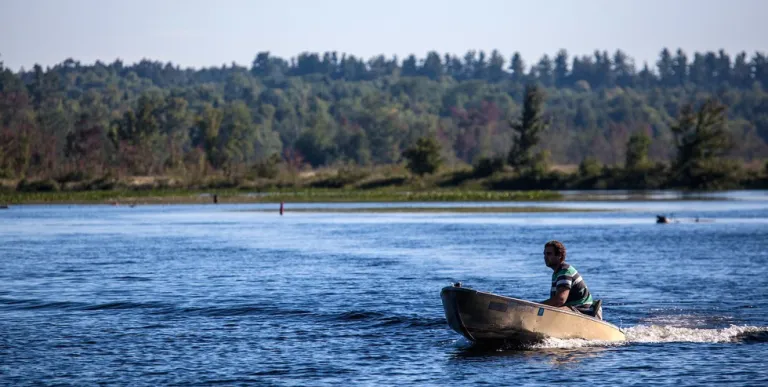 A boat on Simon Pond.