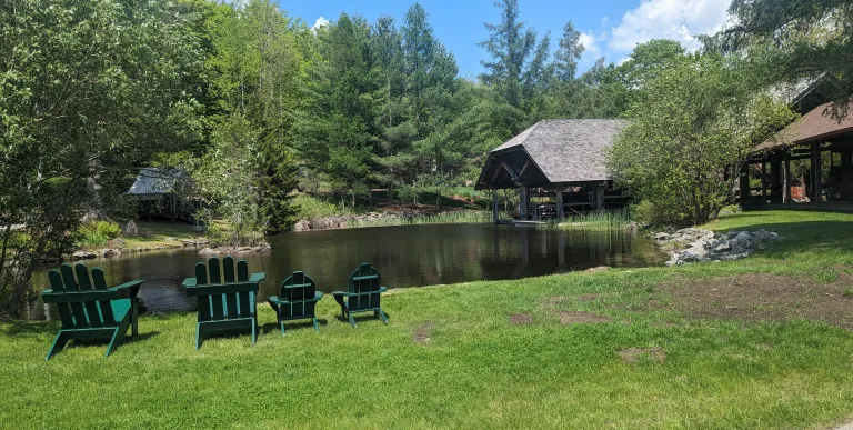 An entryway to the museum with stairs