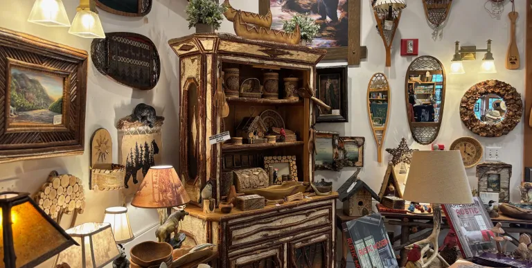 A new exhibit displaying many intricate