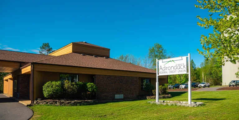 The exterior of the Adirondack Regional Federal Credit Union in Tupper Lake.