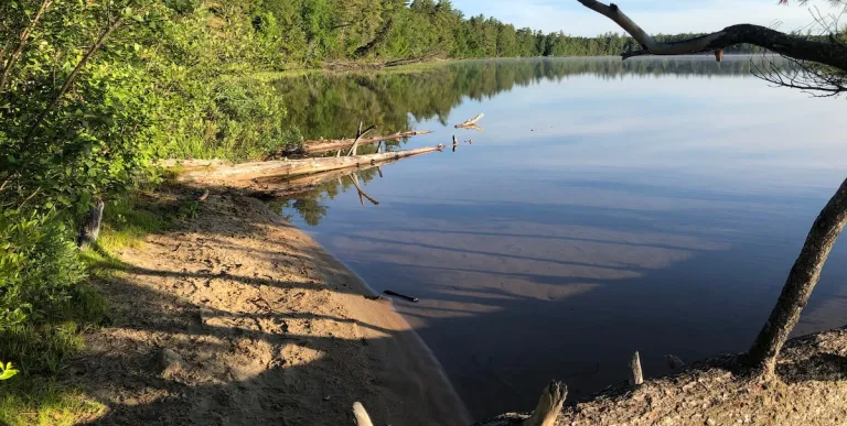 The sandy beaches of Lake Clear