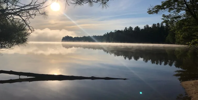 The screened porch and stone walk way at Rockledge Cabins & Retreats 