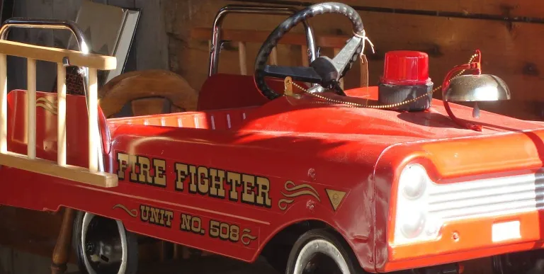 Antique toy fire truck