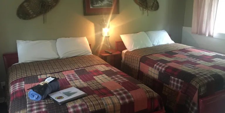  A room with two queen beds
