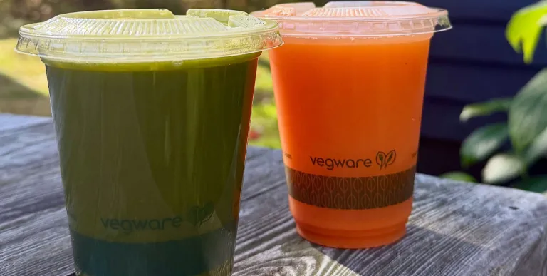 Green and orange smoothies from Tupperfair.