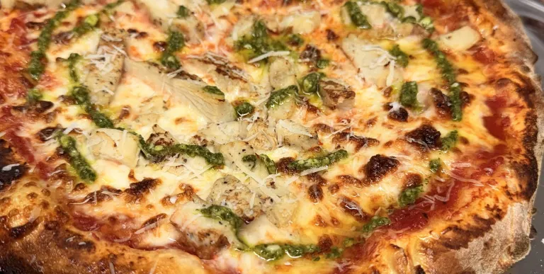 Chicken parm pizza